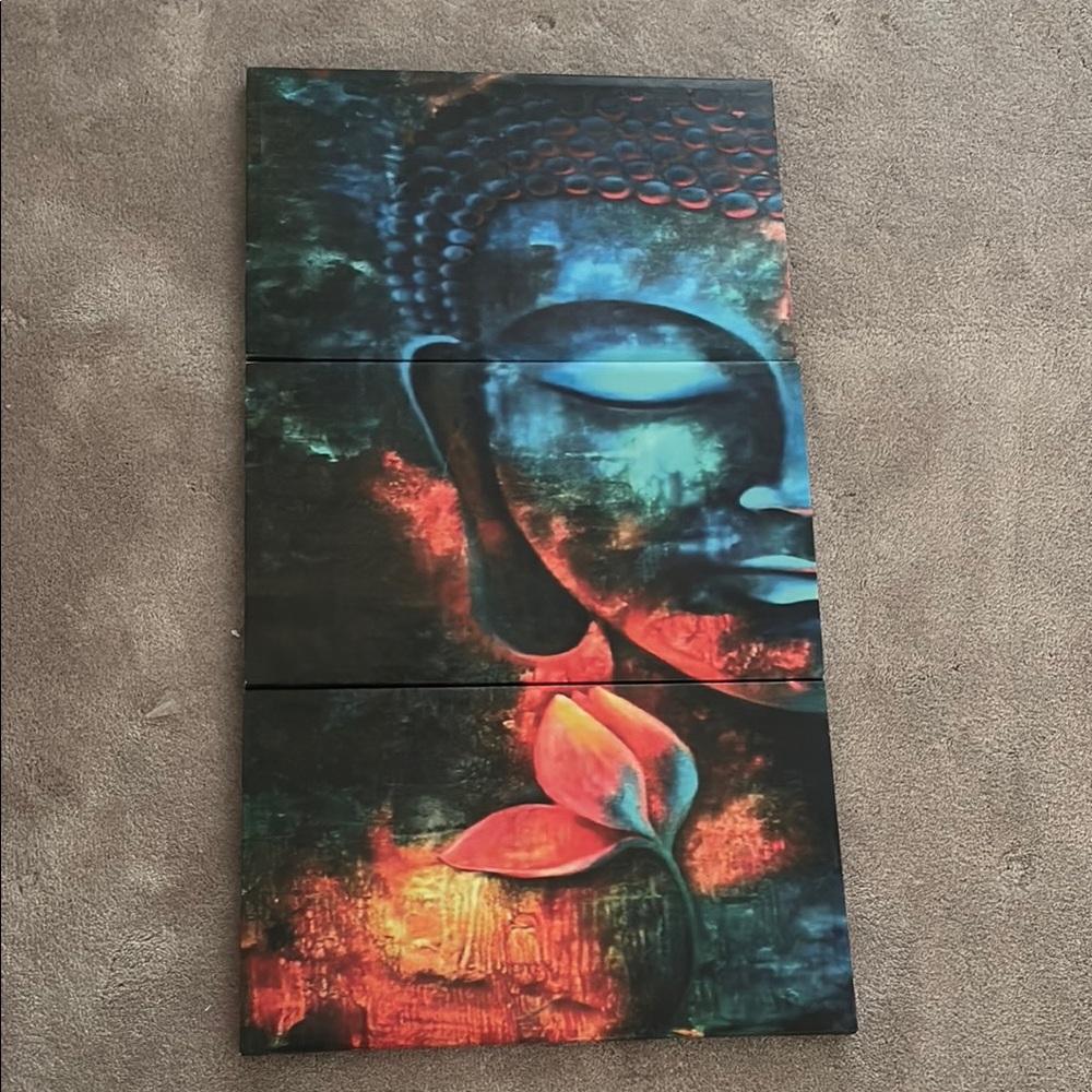Buddha Canvas Wall Art with Vibrant Colors